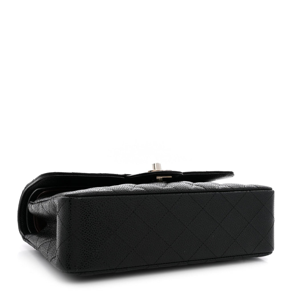 Caviar Quilted Small Double Flap Black At My store