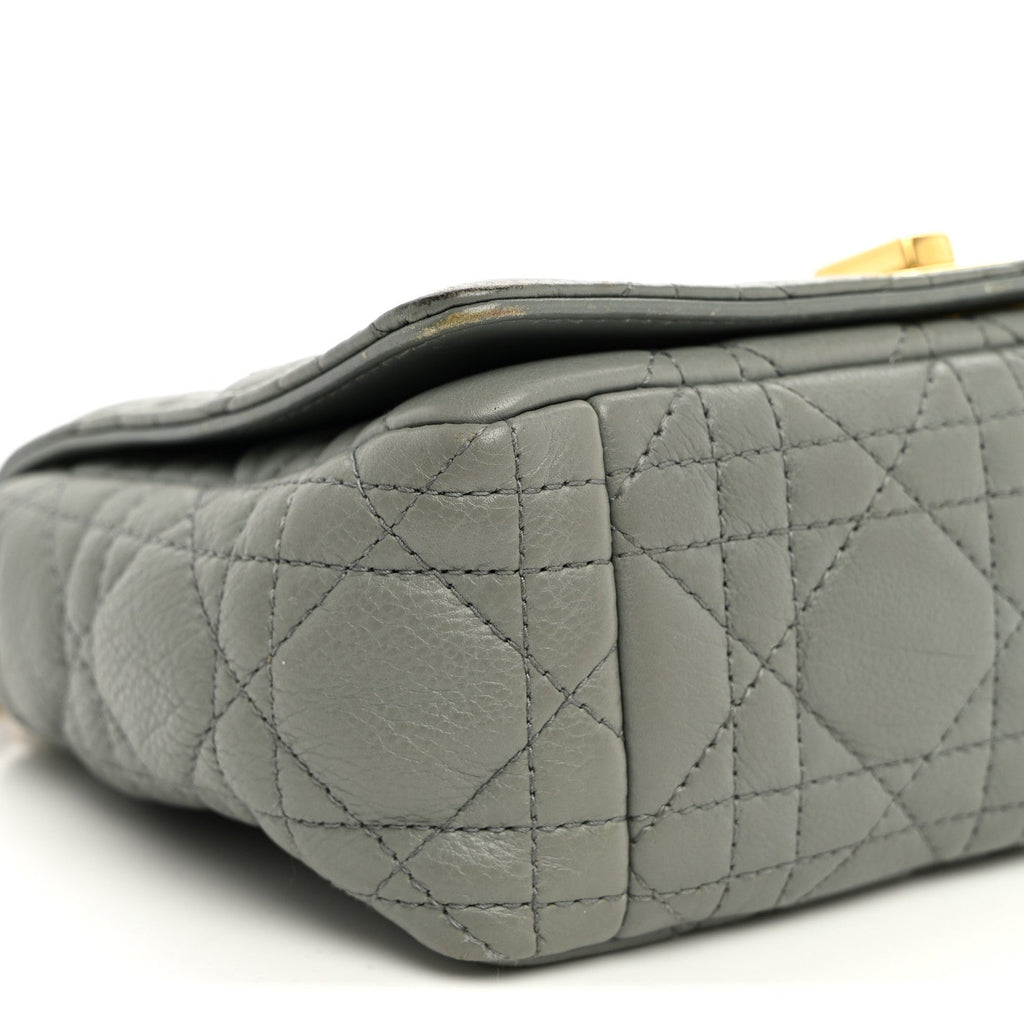 Calfskin Cannage Small Caro Bag Grey AT My store