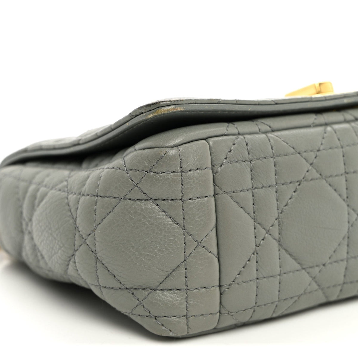 Calfskin Cannage Small Caro Bag Grey AT My store