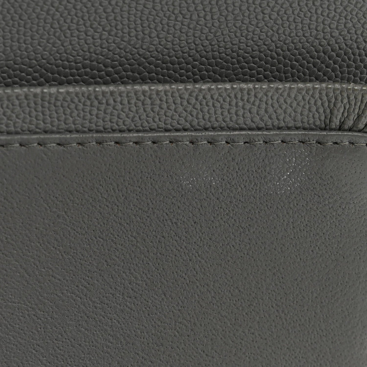 Caviar Quilted Jumbo Double Flap Grey At My store