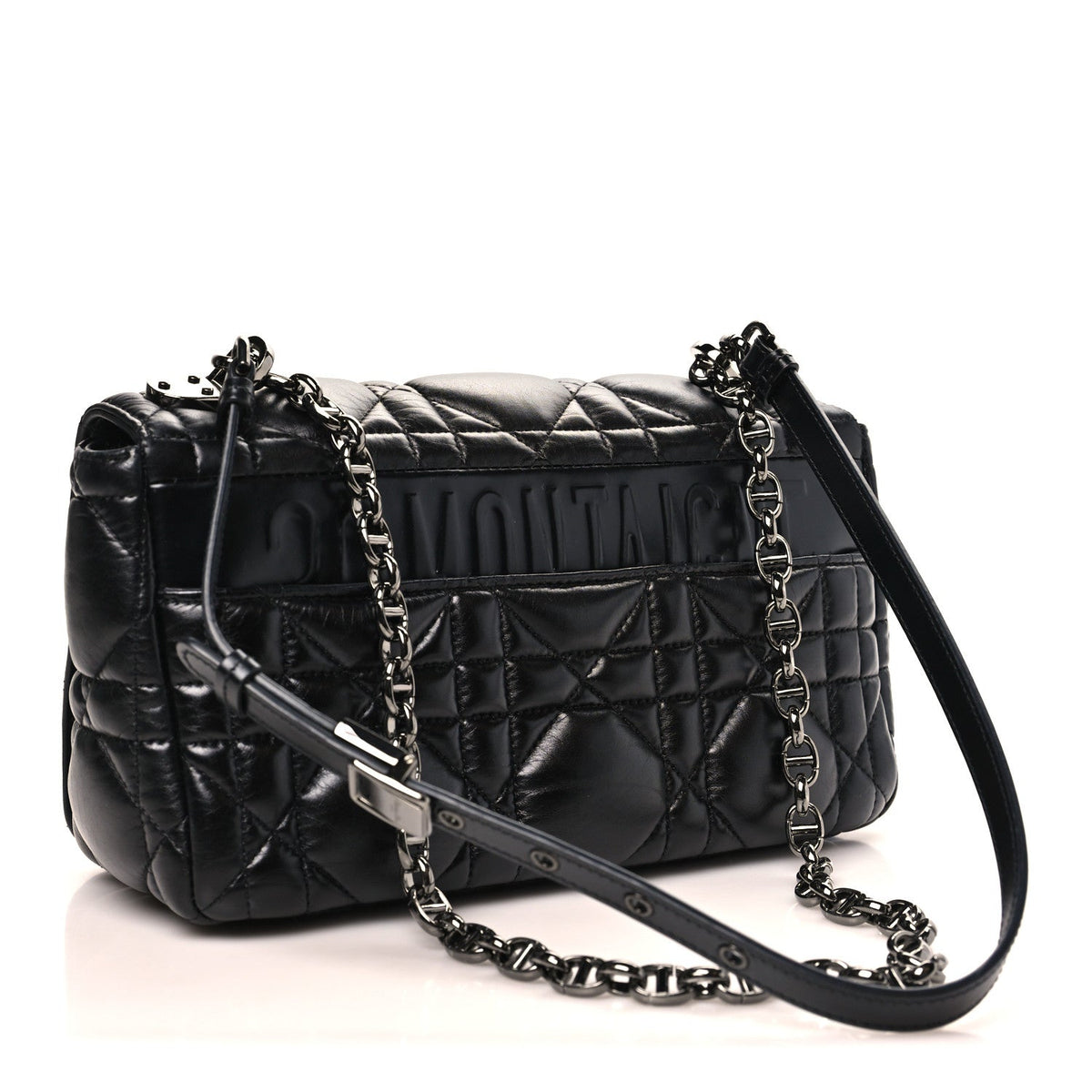 Calfskin Macrocannage Medium Caro Bag Black AT My store