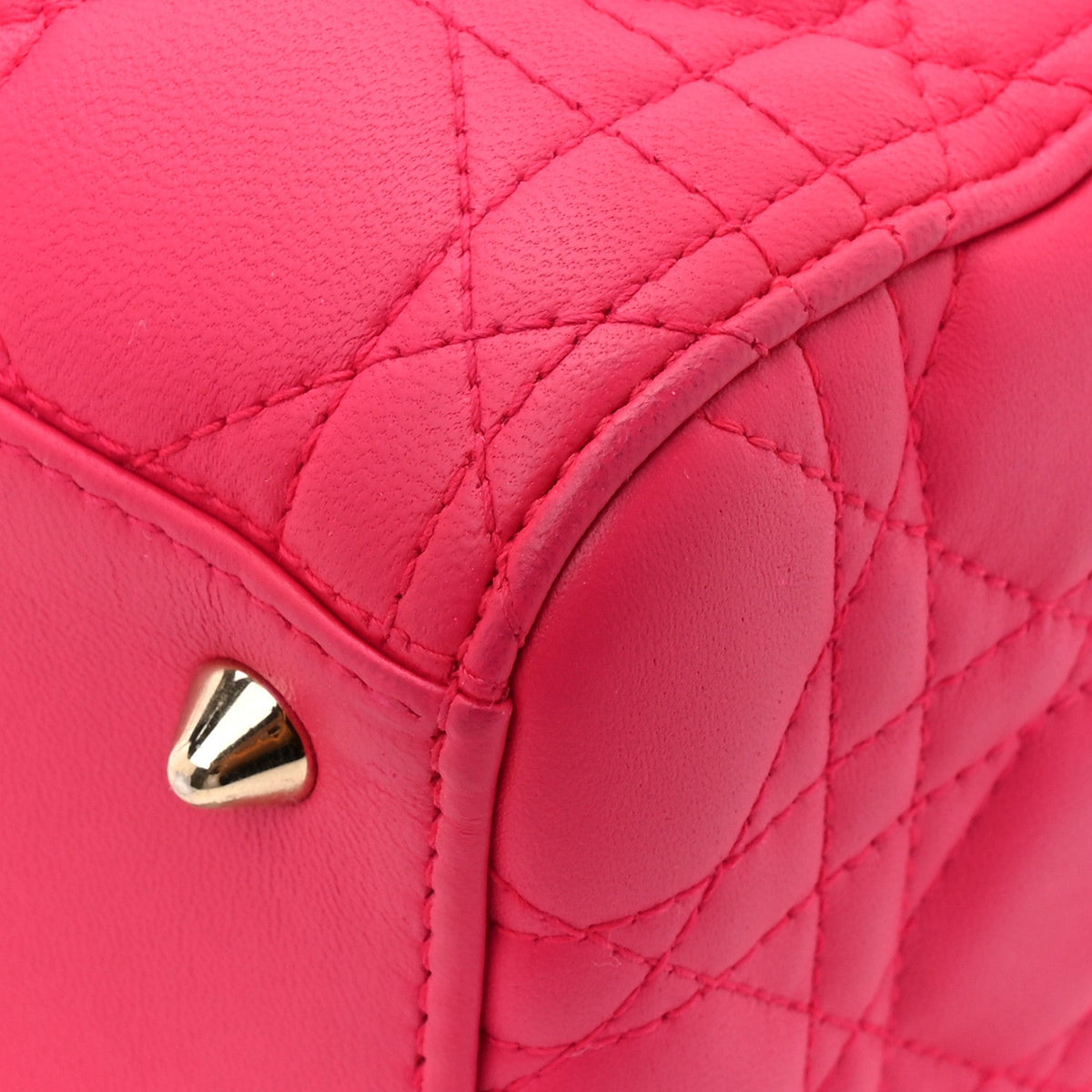 Lambskin Cannage Medium Lady Dior Fuchsia AT My store