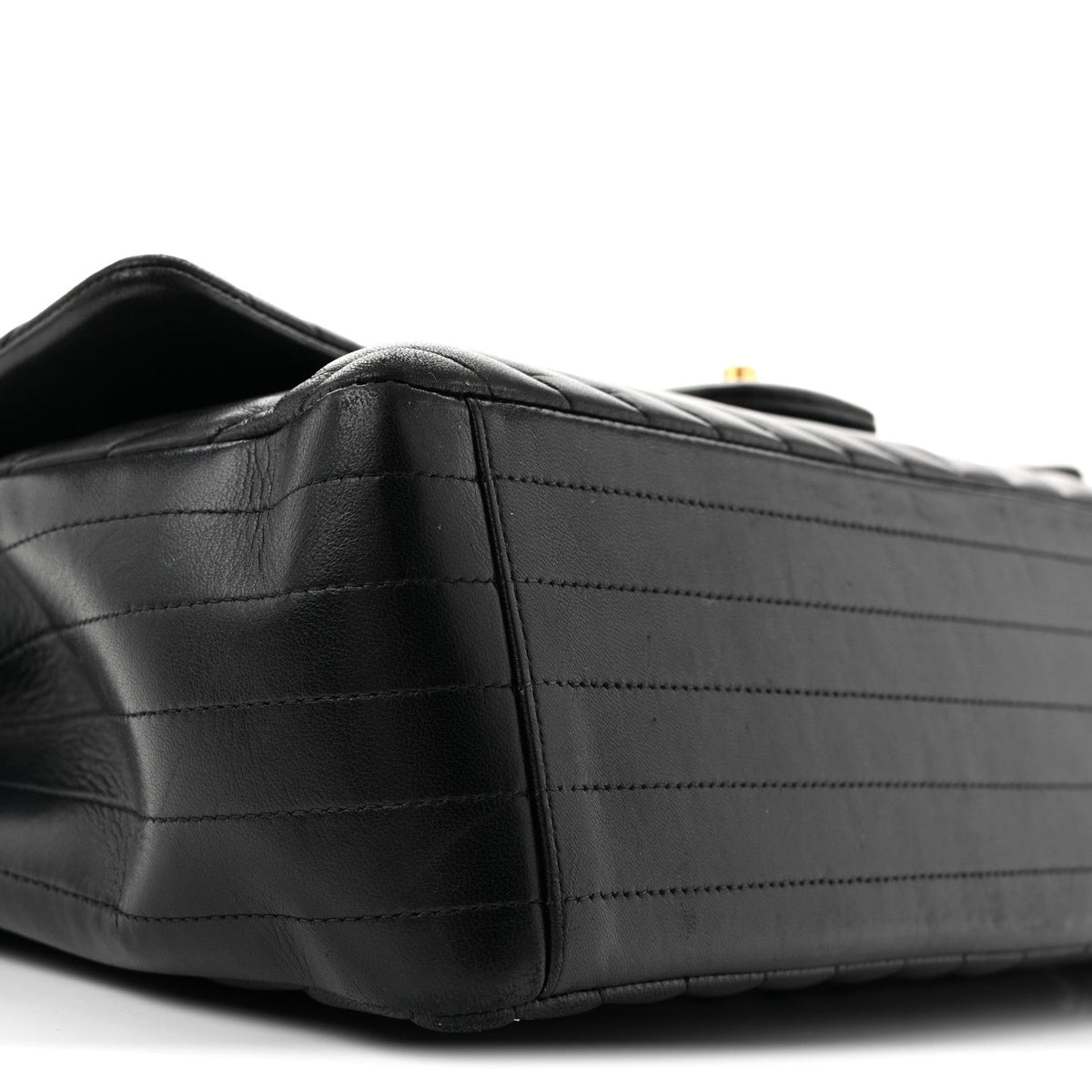 Lambskin Chevron Quilted Maxi Double Flap Black At My store
