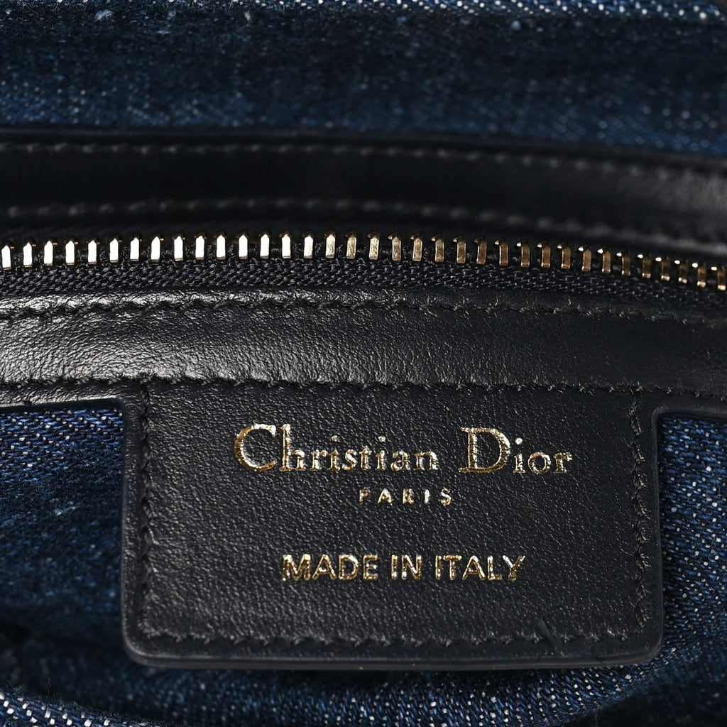 Denim Oblique Jacquard Saddle Bag With Strap Blue AT My store