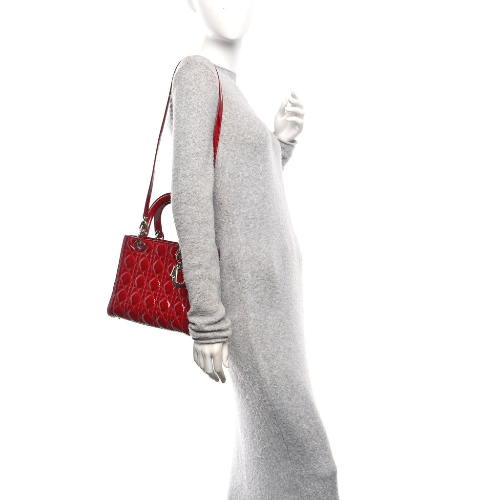 Patent Cannage Medium Lady Dior Red AT My store