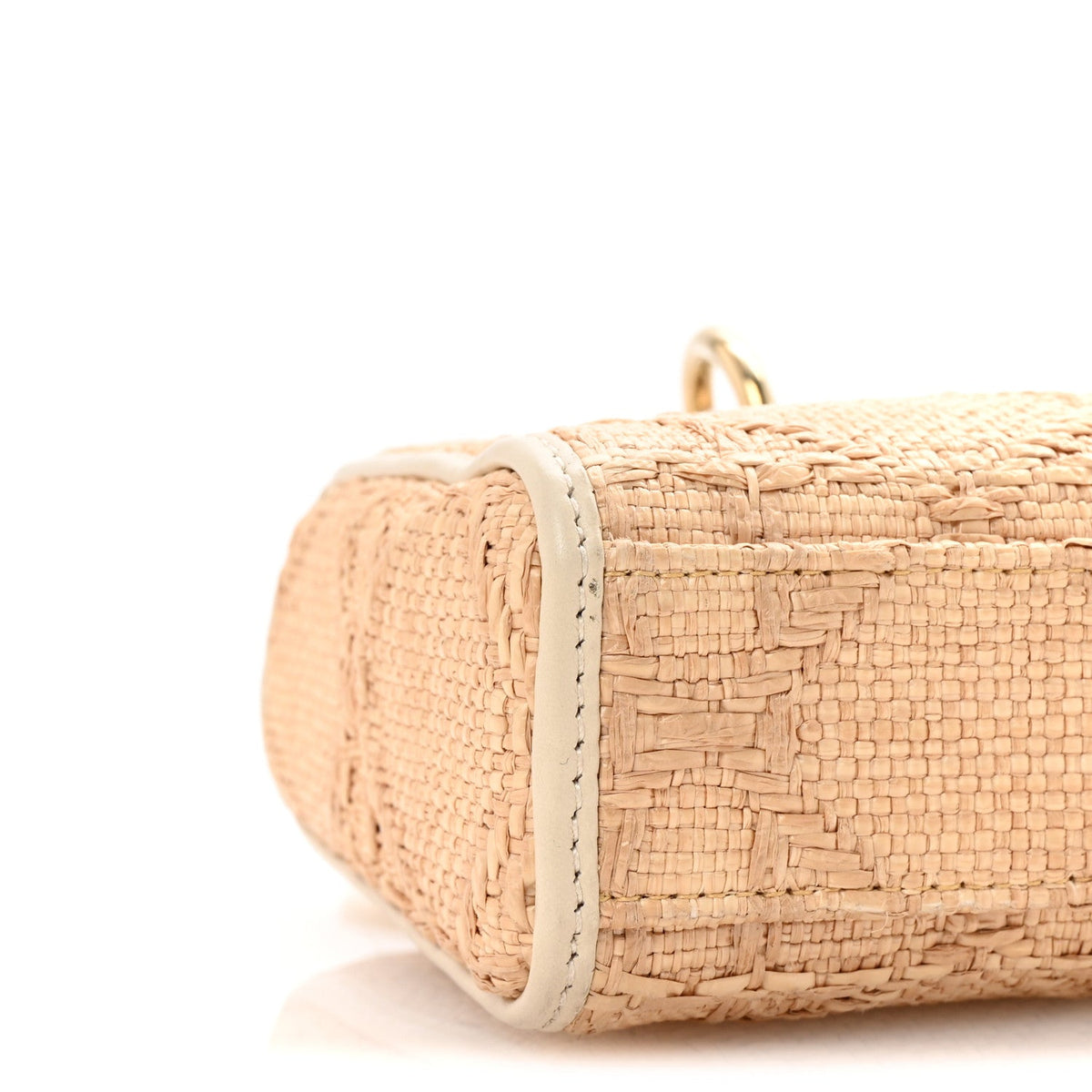 Raffia Macro Cannage Small Lady D-Joy Latte AT My store