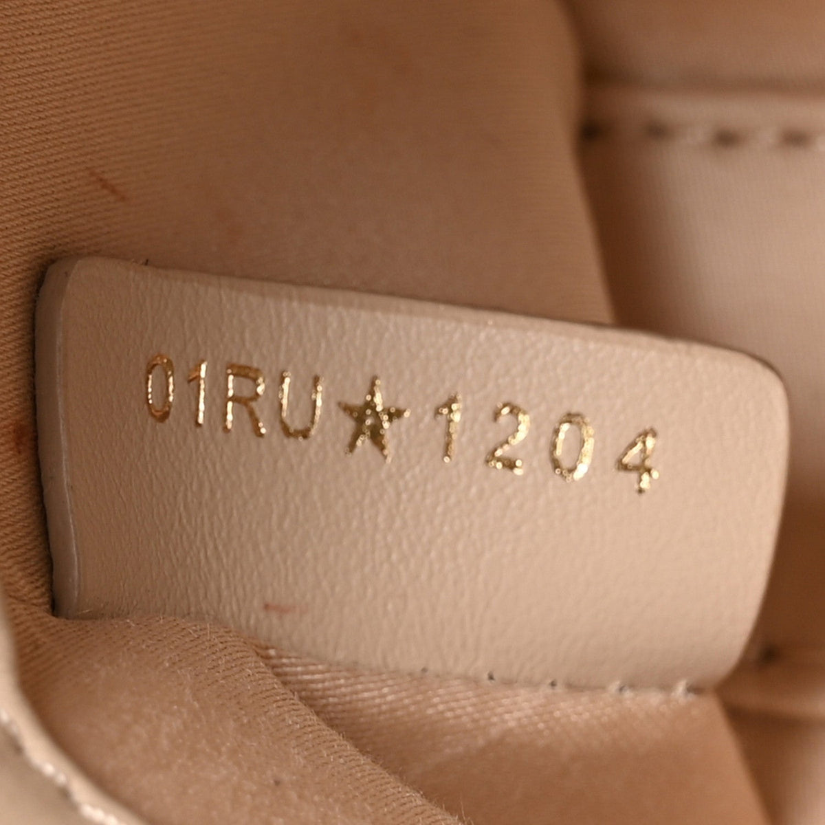 Lambskin Cannage Beaded Embroidered Micro Lady D-Joy Beige AT My store