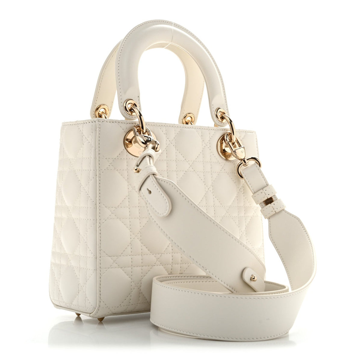 Lambskin Cannage Small My ABCDior Lady Dior White AT My store