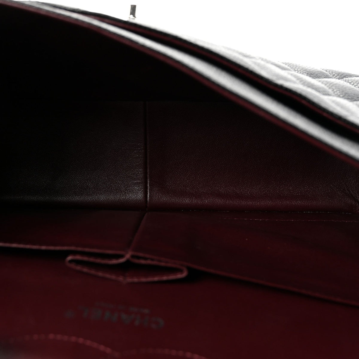 Caviar Quilted Jumbo Double Flap Black At My store
