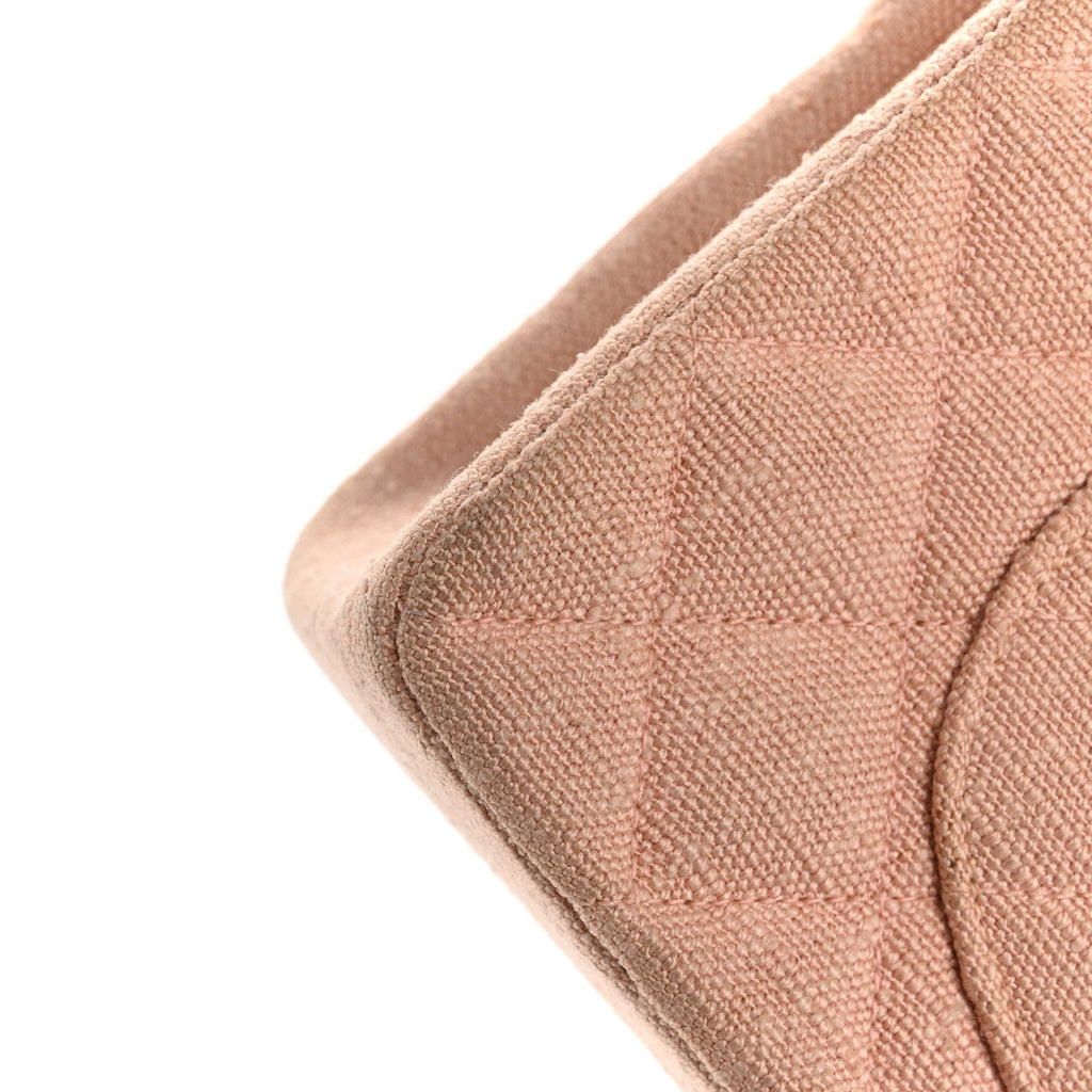 Canvas Quilted Small Double Flap Light Pink At My store