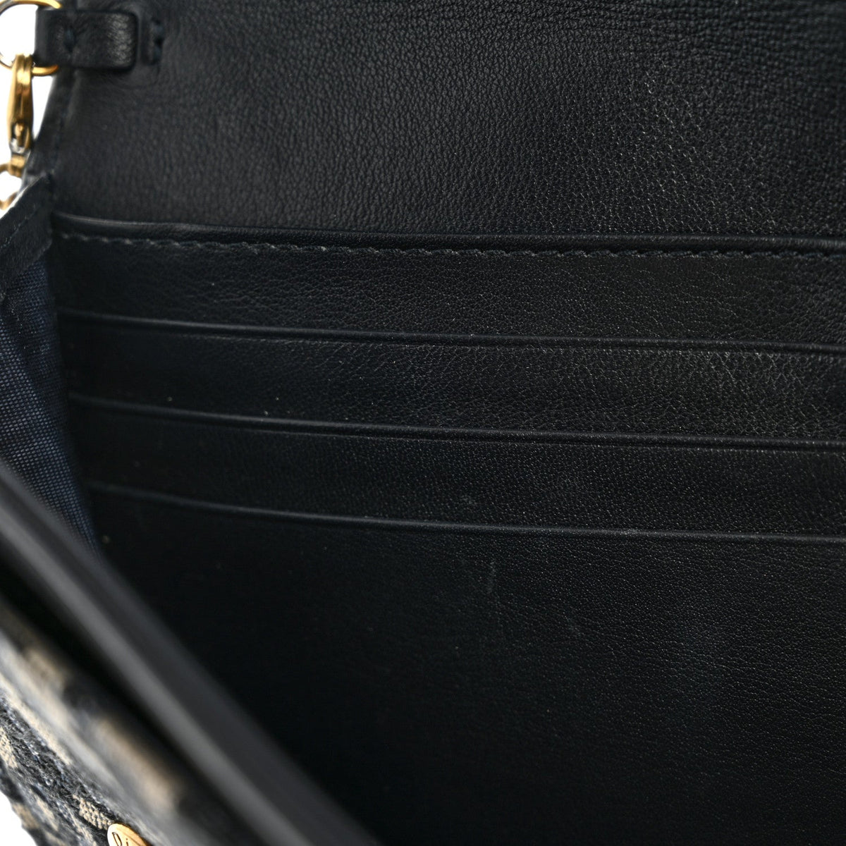 Oblique Saddle Chain Long Wallet Blue AT My store