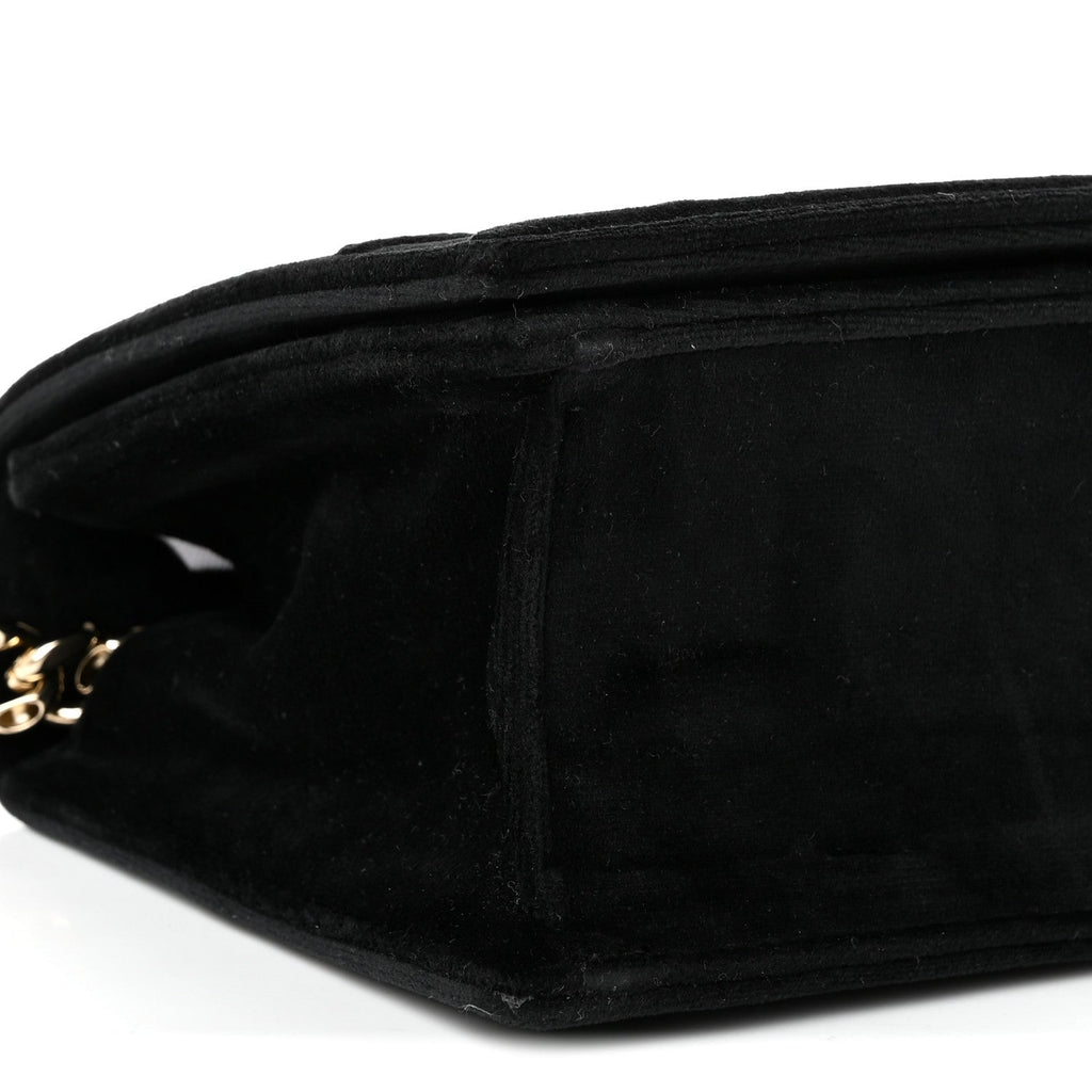 Velvet Small Diorama Flap Bag Black AT My store