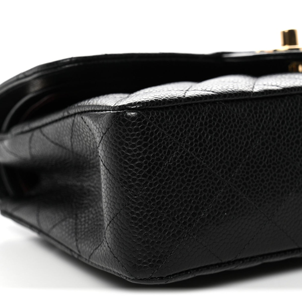 Caviar Quilted Small Double Flap Black At My store