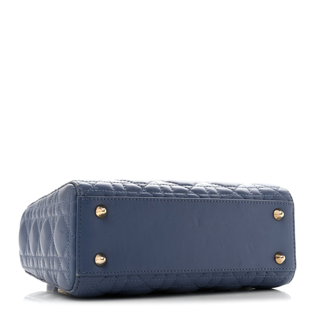 Lambskin Cannage Small My ABCDior Lady Dior Denim Blue AT My store