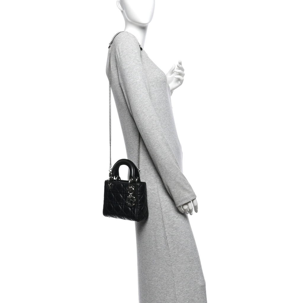 Lambskin Cannage Mini Lady Dior Black AT My store