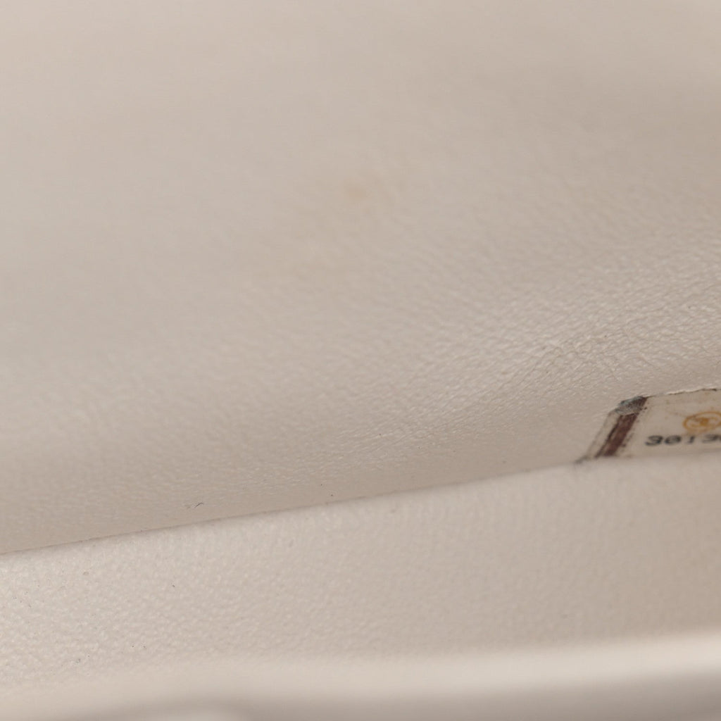 Caviar Quilted Small Double Flap White At My store