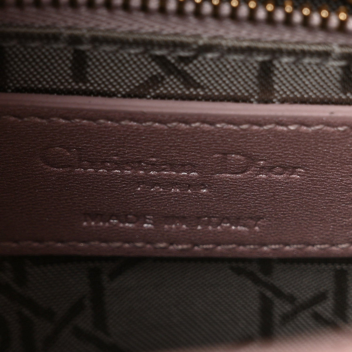 Metallic Lambskin Cannage Mini Lady Dior  Lotus AT My store