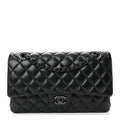 Lambskin Quilted Medium Double Flap So Black At My store