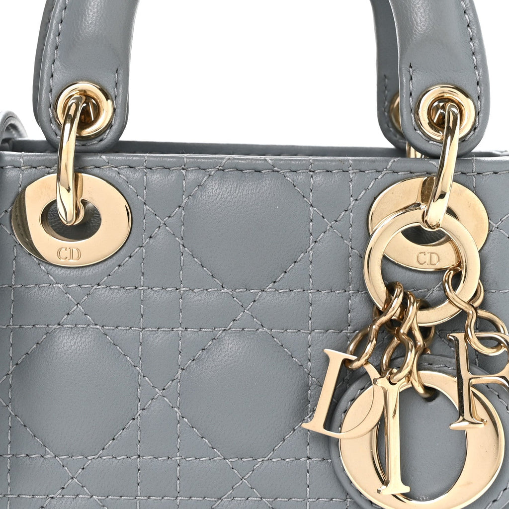 Lambskin Cannage Micro Lady Dior Cloud Blue AT My store