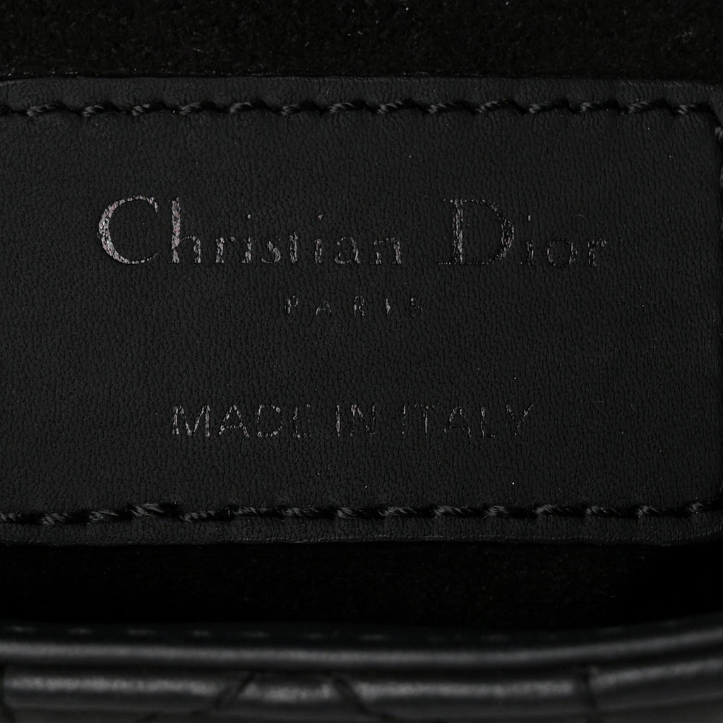 Ultra Matte Calfskin Cannage Mini Lady Dior Black AT My store