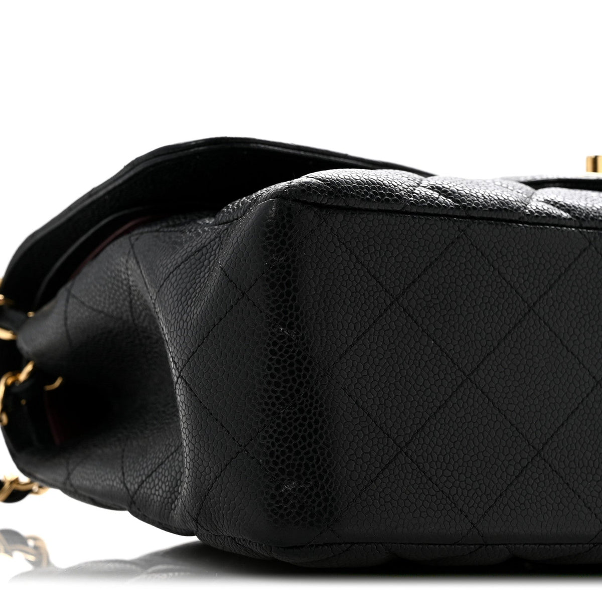 Caviar Quilted Jumbo Double Flap Black At My store