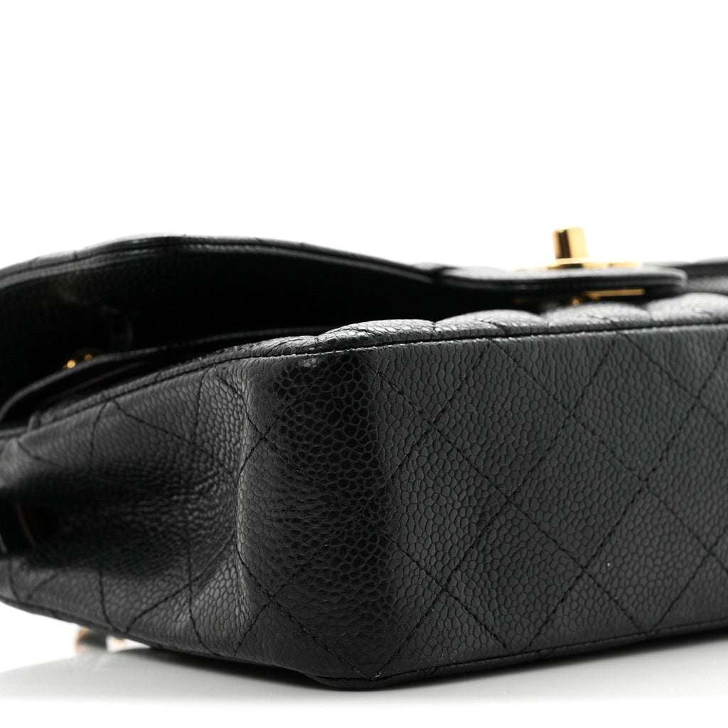 Caviar Quilted Small Double Flap Black At My store