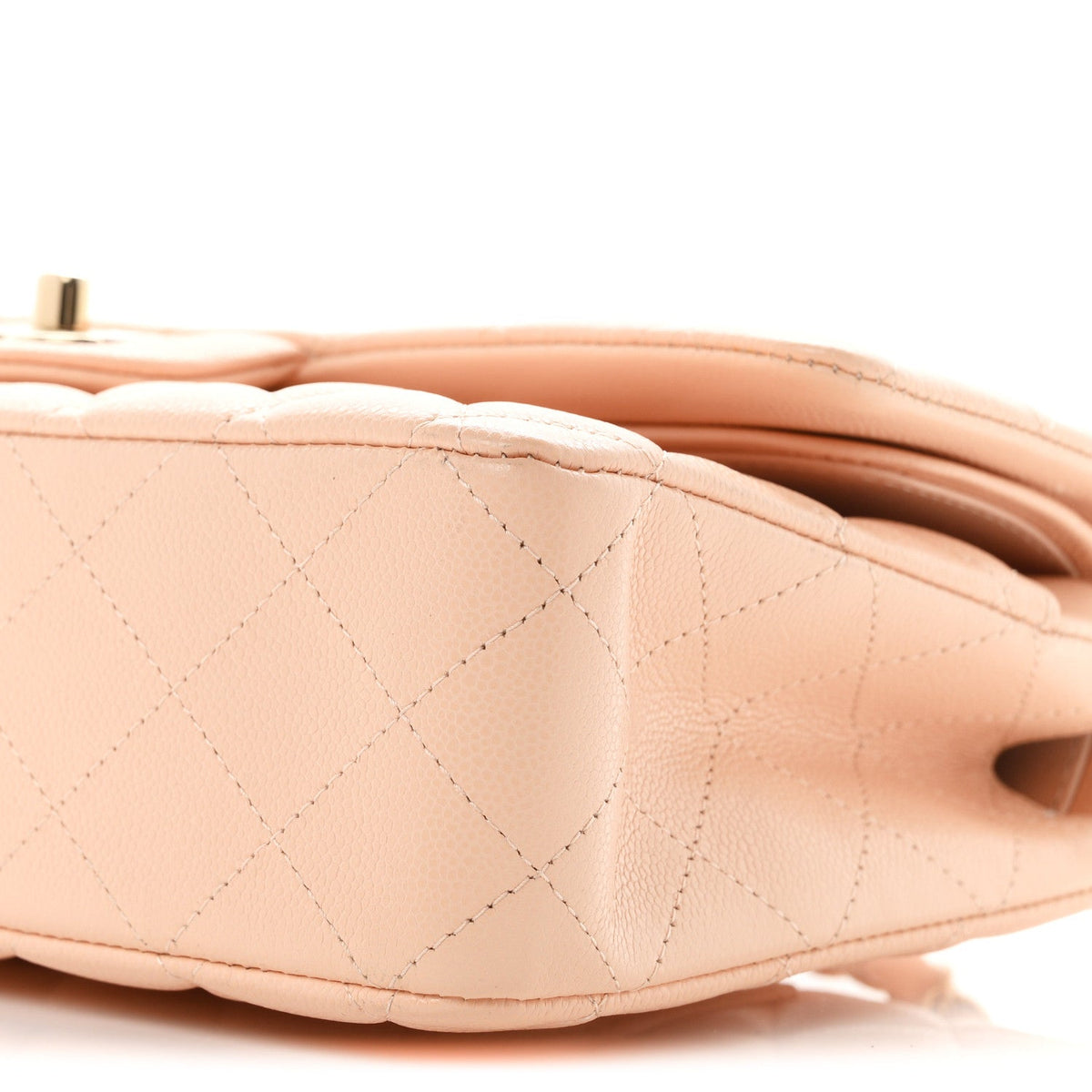 Caviar Quilted Medium Double Flap Light Pink At My store
