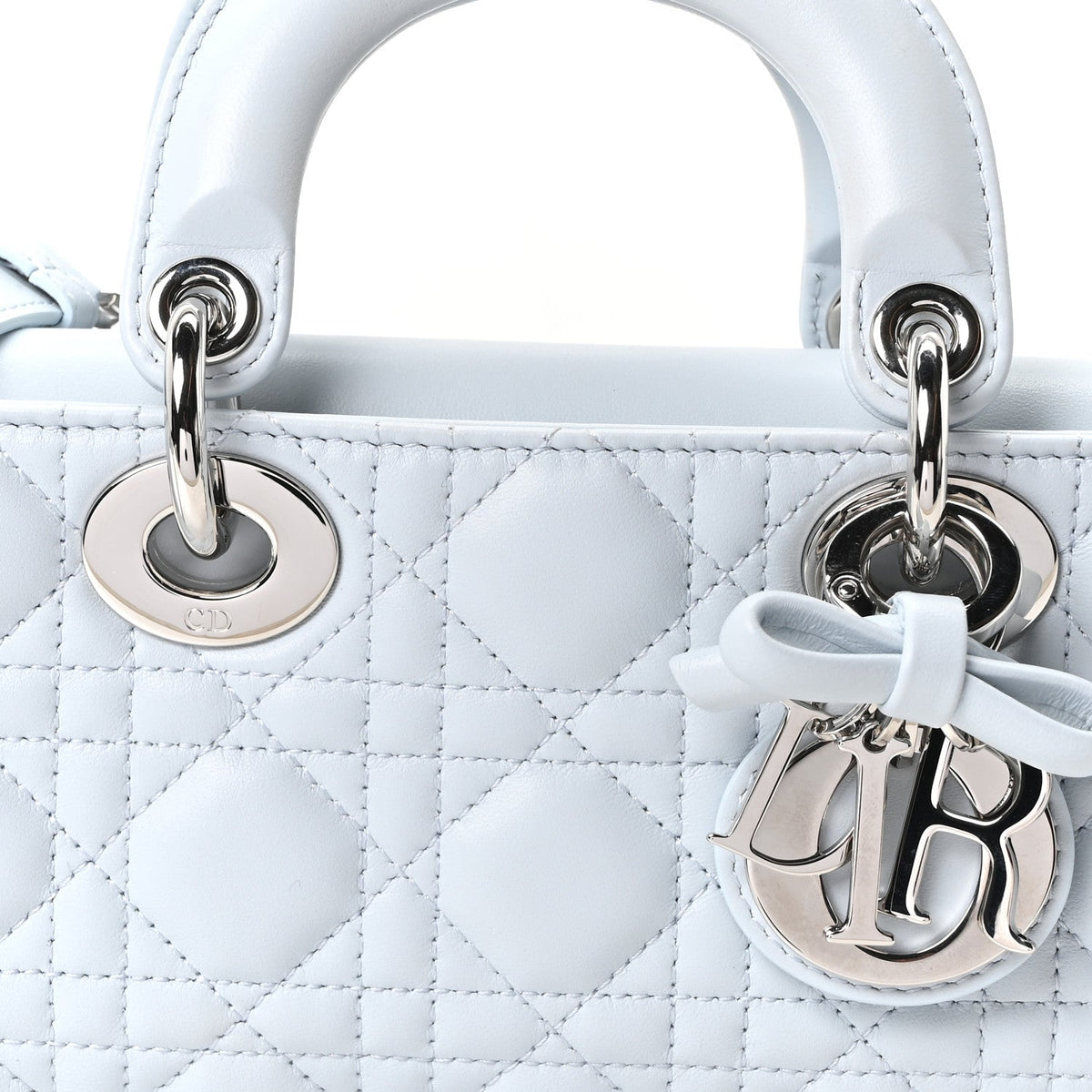 Lambskin Cannage Small Lady D-Joy Light Blue AT My store