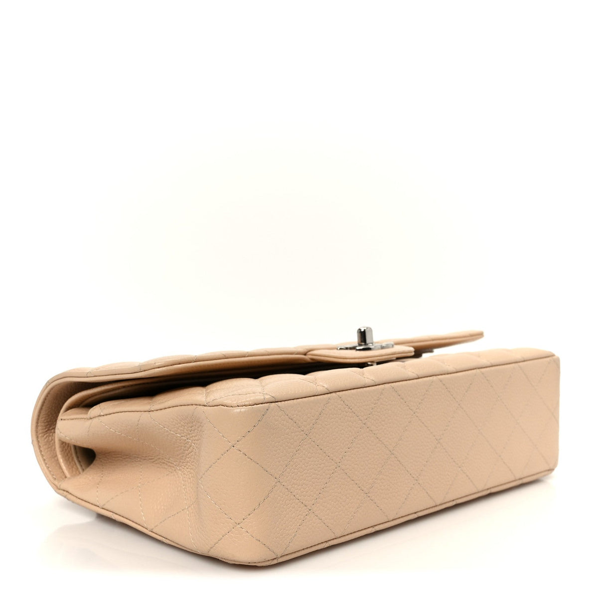 Caviar Quilted Medium Double Flap Beige At My store