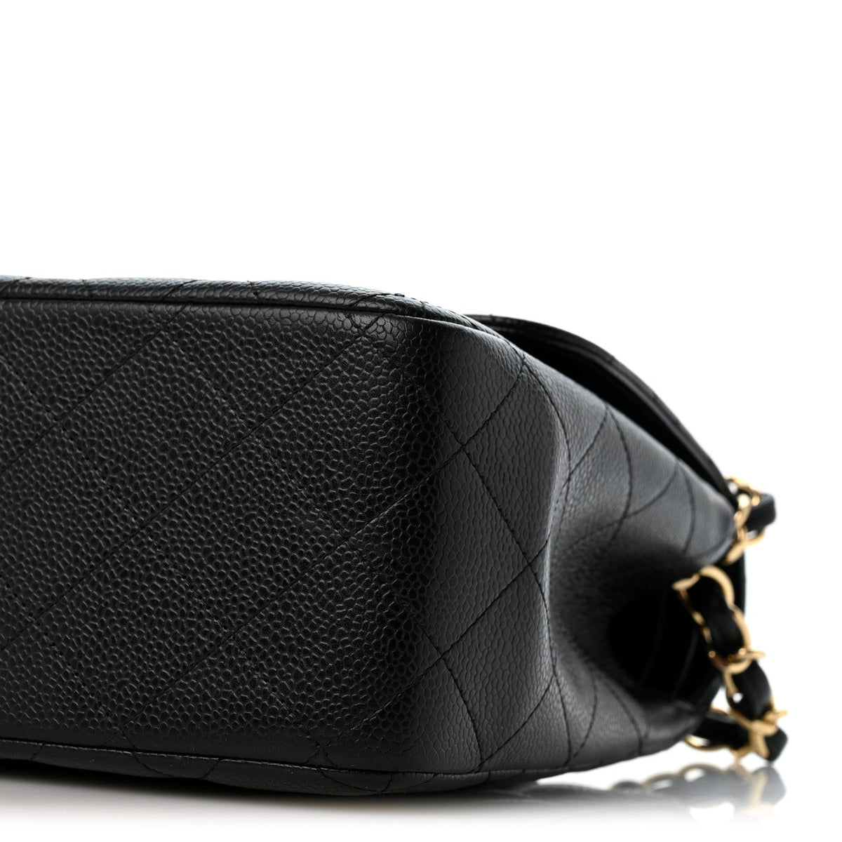 Caviar Quilted Jumbo Double Flap Black At My store