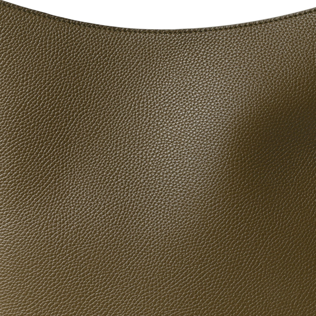 Grained Calfskin Medium Medaillon Bucket Bag Khaki AT My store
