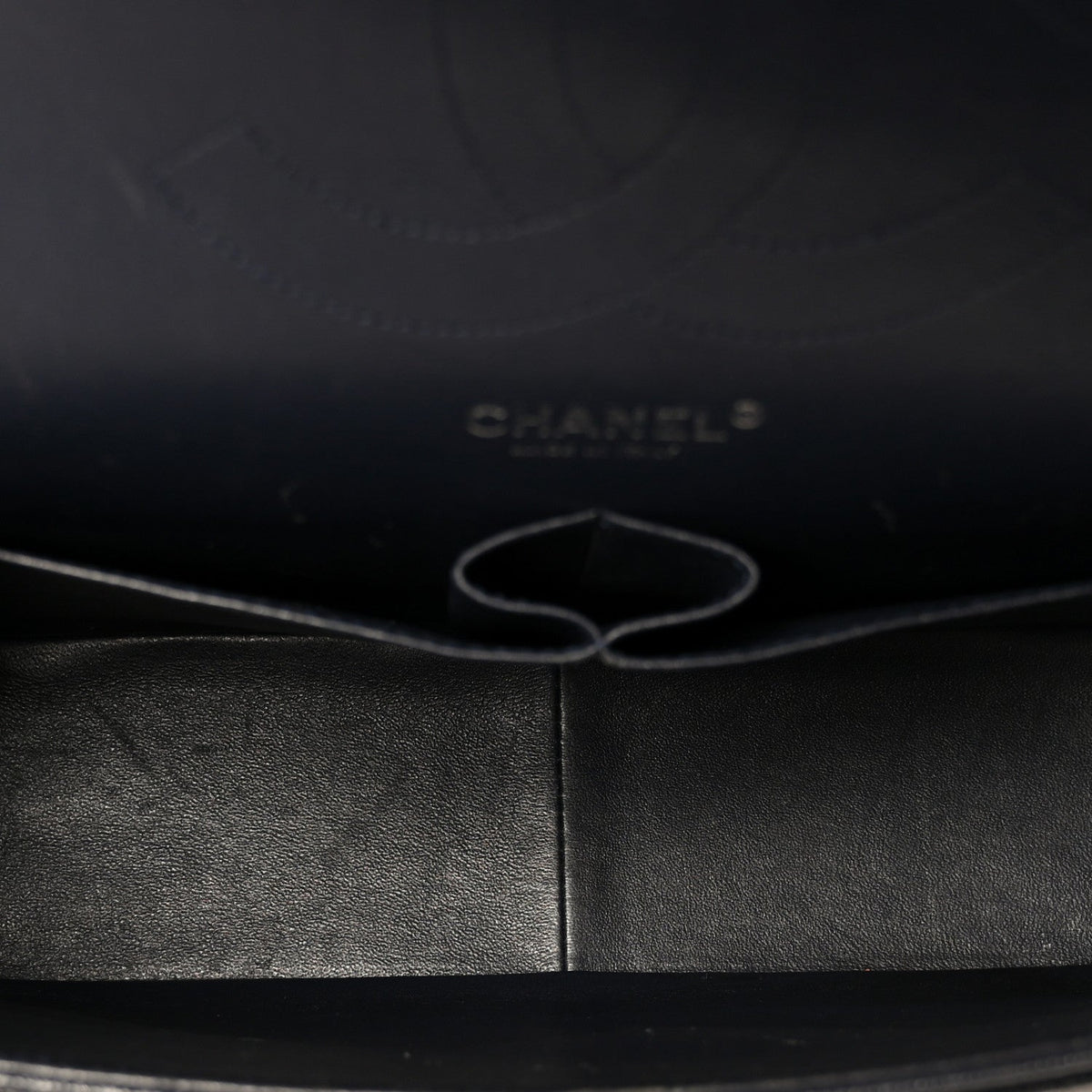 Caviar Quilted Jumbo Double Flap Navy Blue At My store