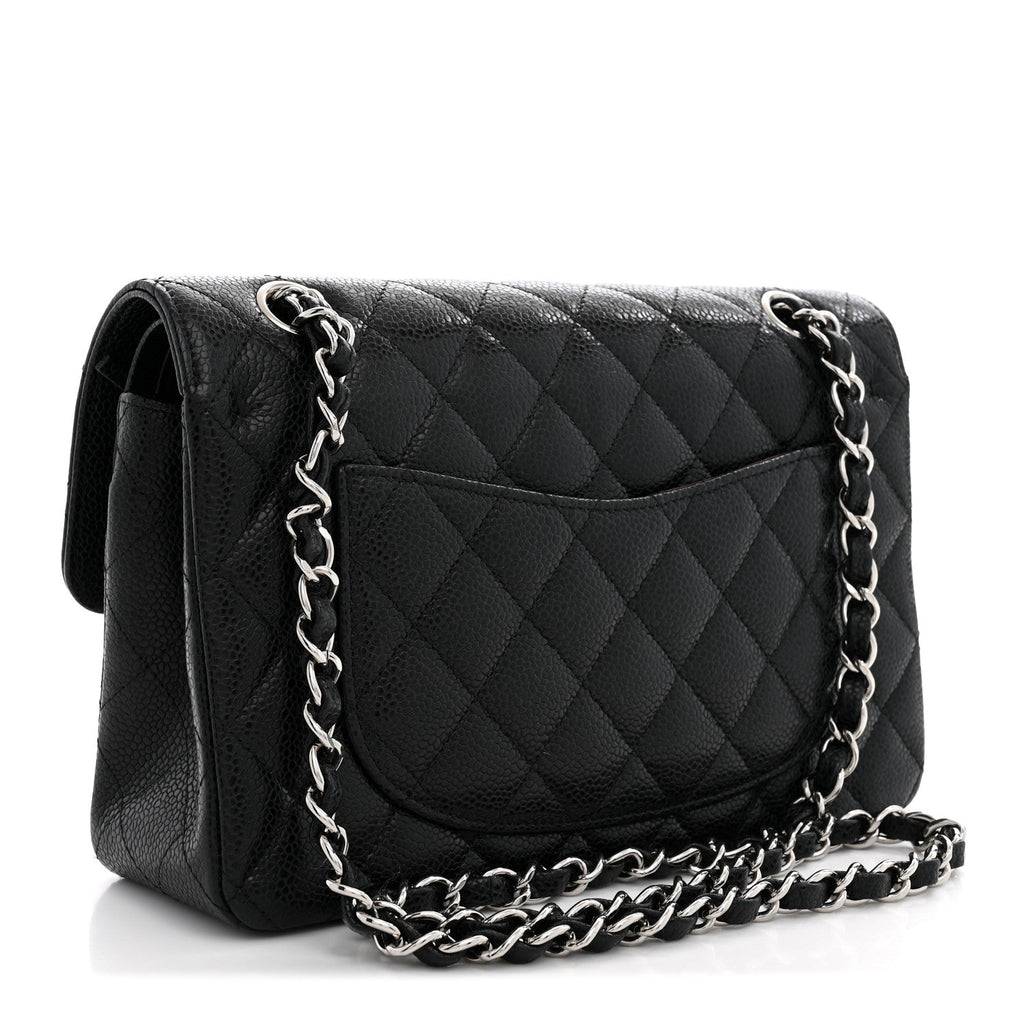 Caviar Quilted Small Double Flap Black At My store