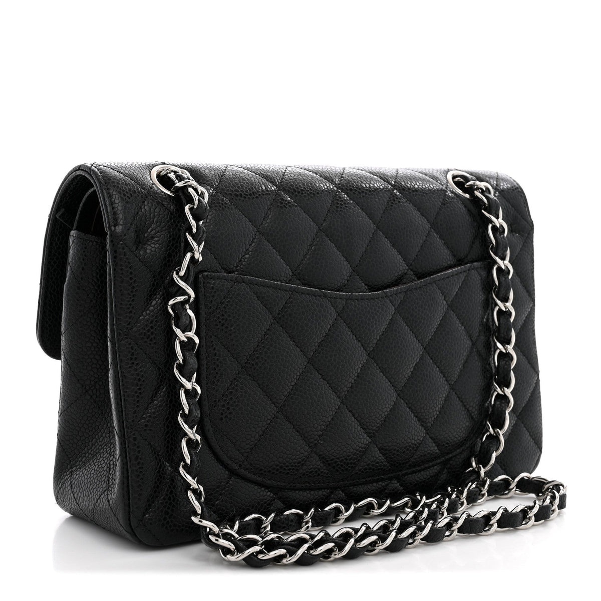 Caviar Quilted Small Double Flap Black At My store