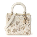 Smooth Calfskin Sequin Embroidered Clover Medium Lady Dior White AT My store