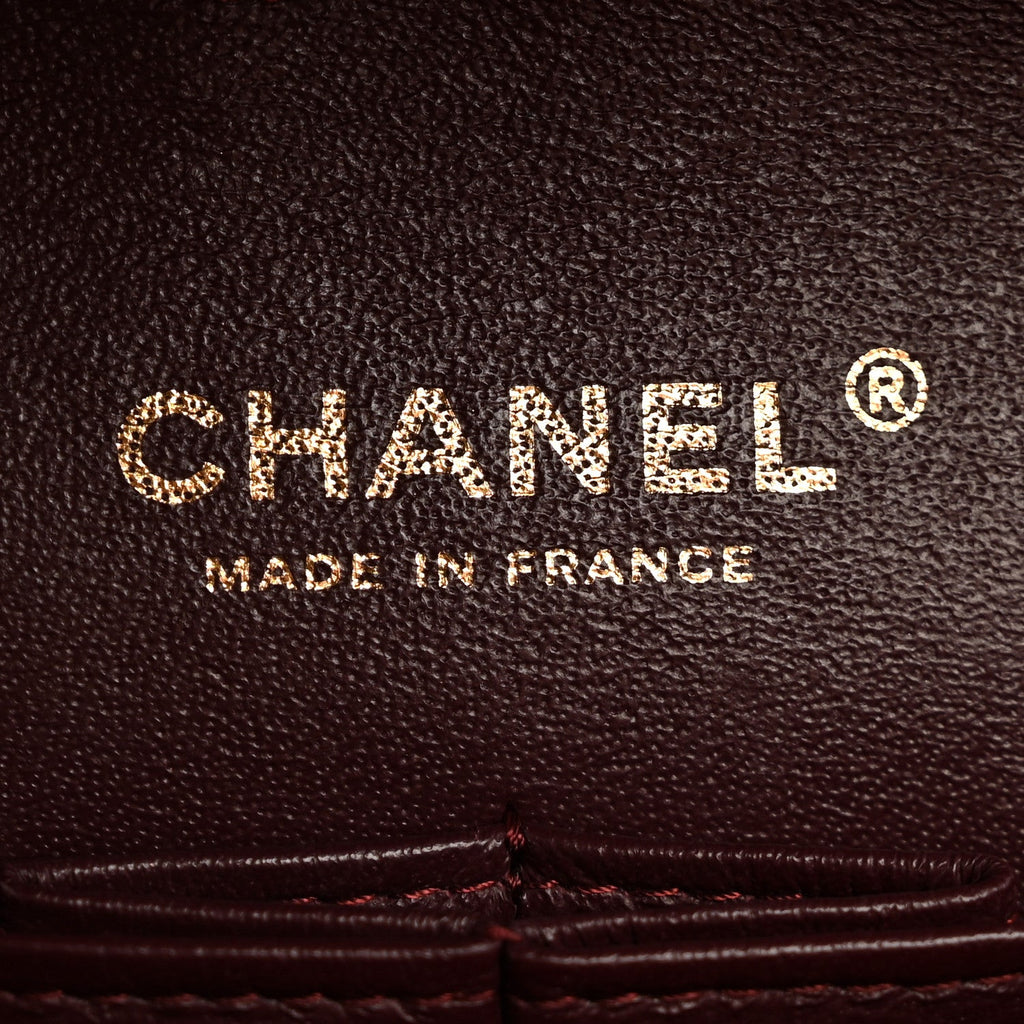 Lambskin Quilted Medium Double Flap Black At My store