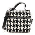 Calfskin Macro Houndstooth Embossed Micro Lady Dior Vanity Case Black White AT My store