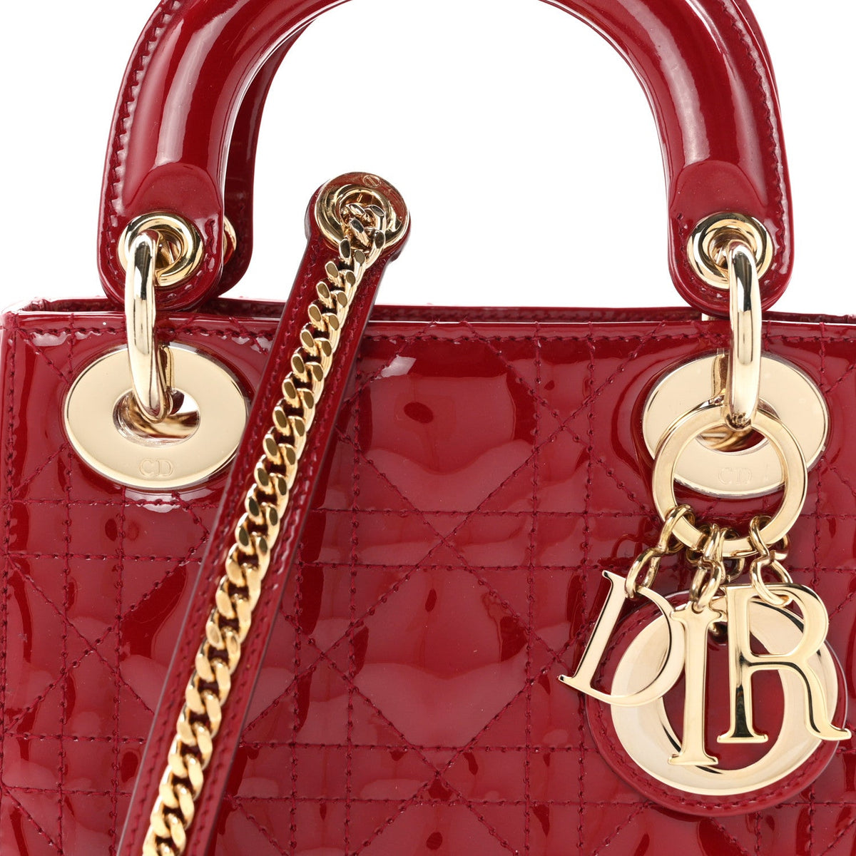 Patent Cannage Mini Lady Dior Red AT My store