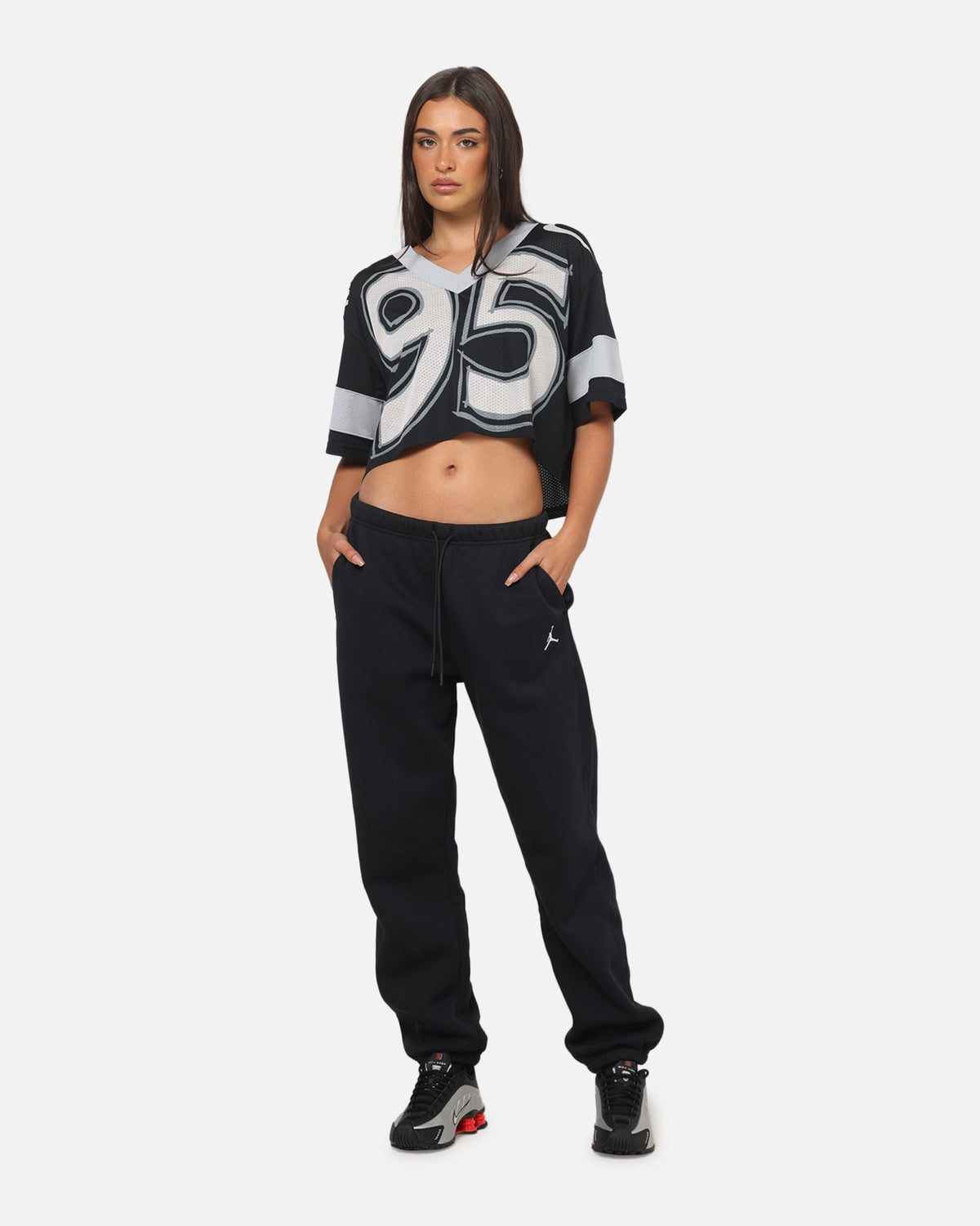 Top Seller Nike Women's Sportswear Cropped Jersey Black/Grey