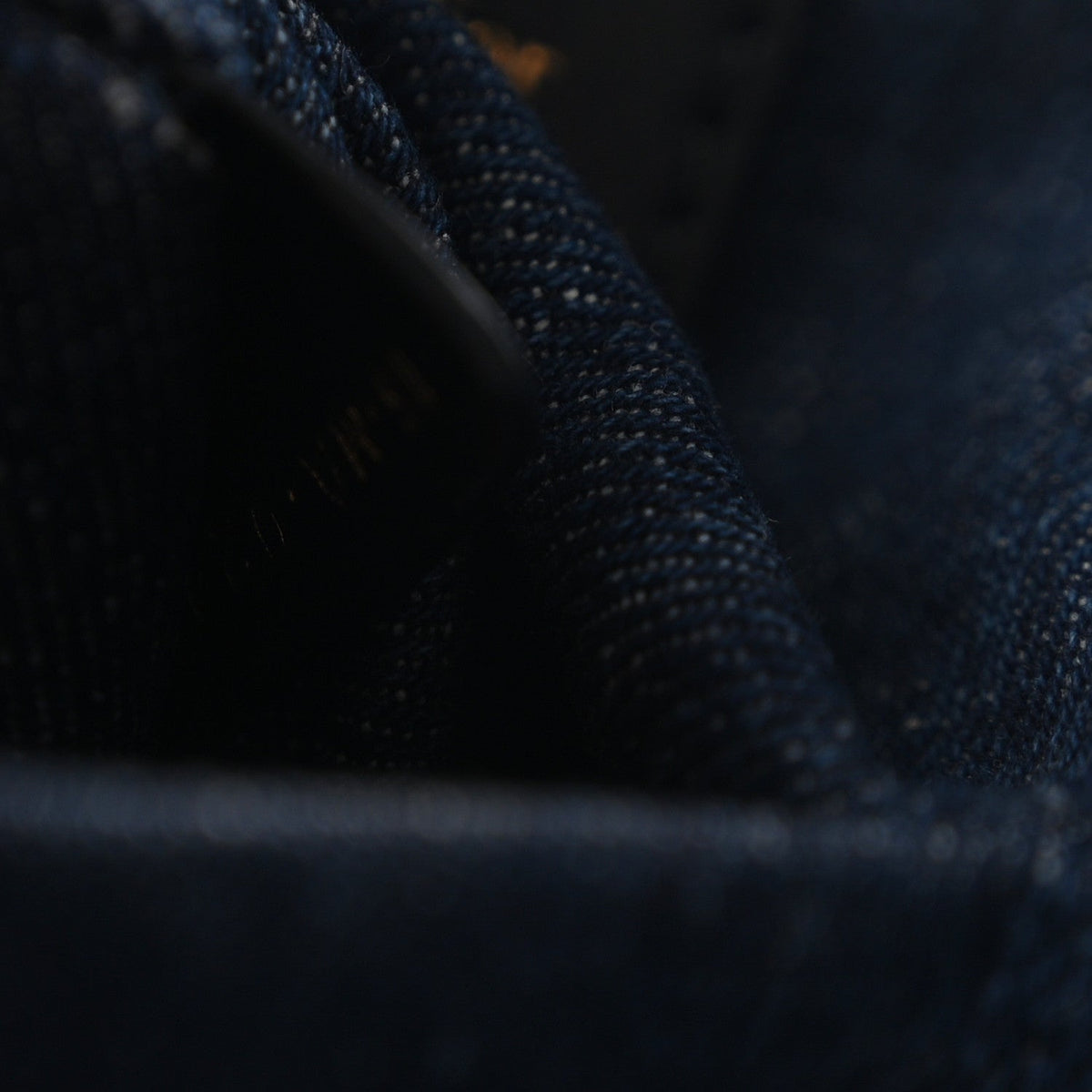 Denim Oblique Jacquard Medium C'est Chain Bucket Bag Denim Blue AT My store