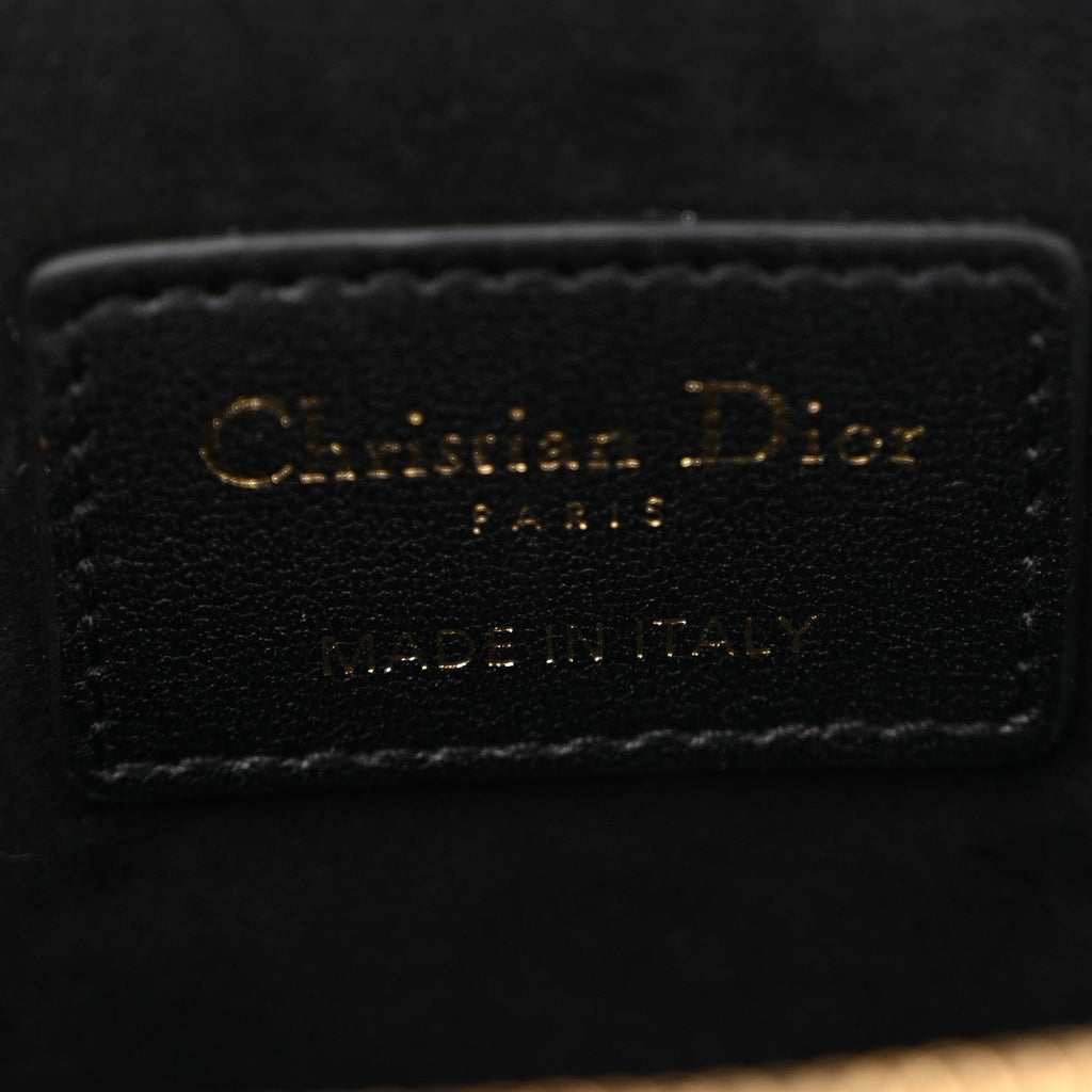 Lambskin Cannage Micro Lady Dior Vanity Case Black AT My store