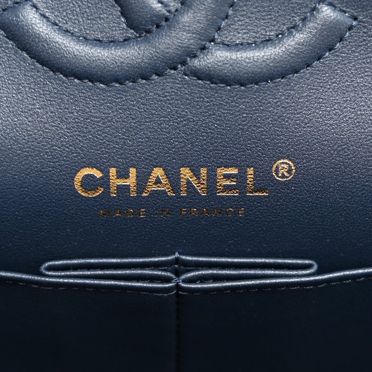 Printed Denim Quilted Small Double Flap Light Blue At My store