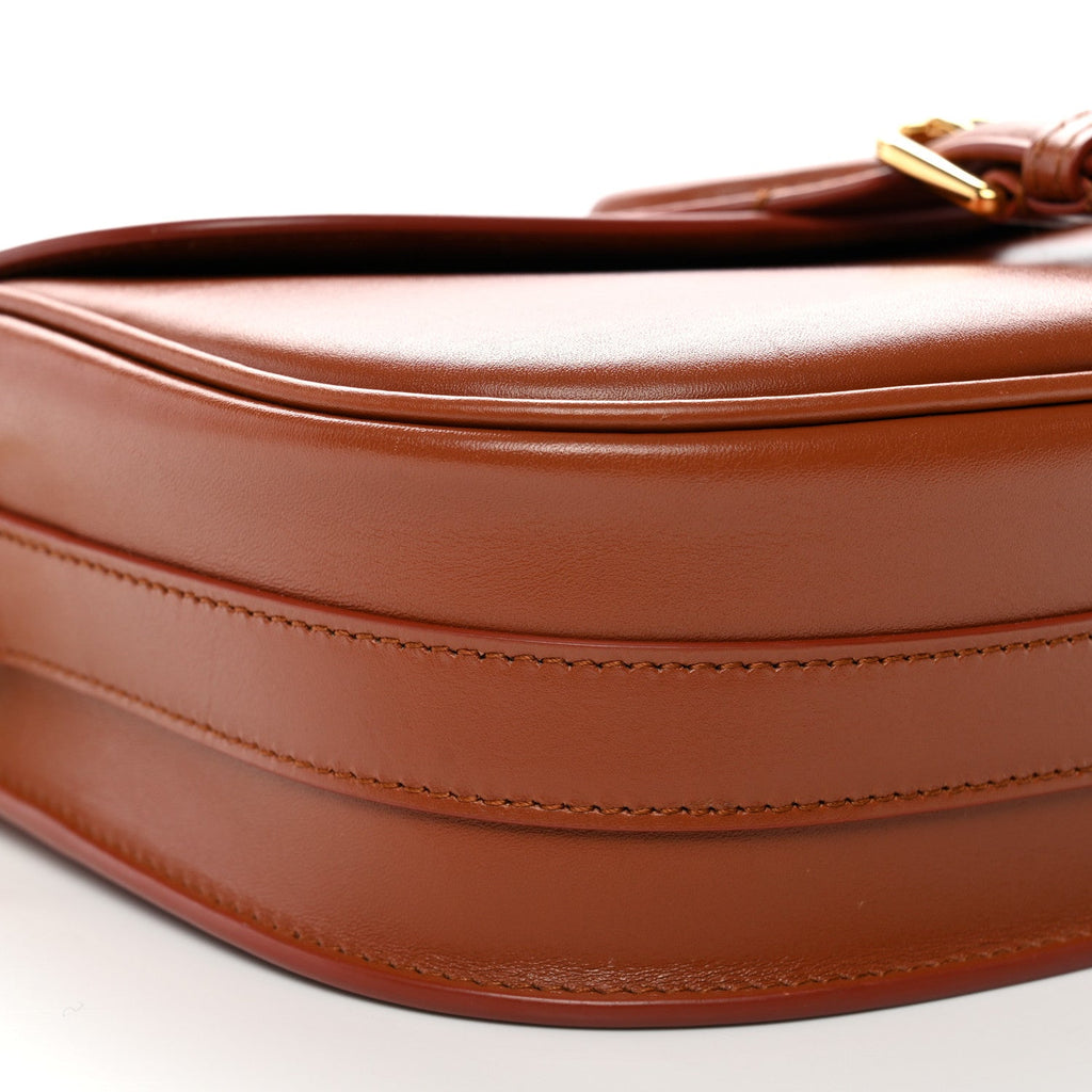 Box Calfskin Medium Bobby Flap Dark Tan AT My store