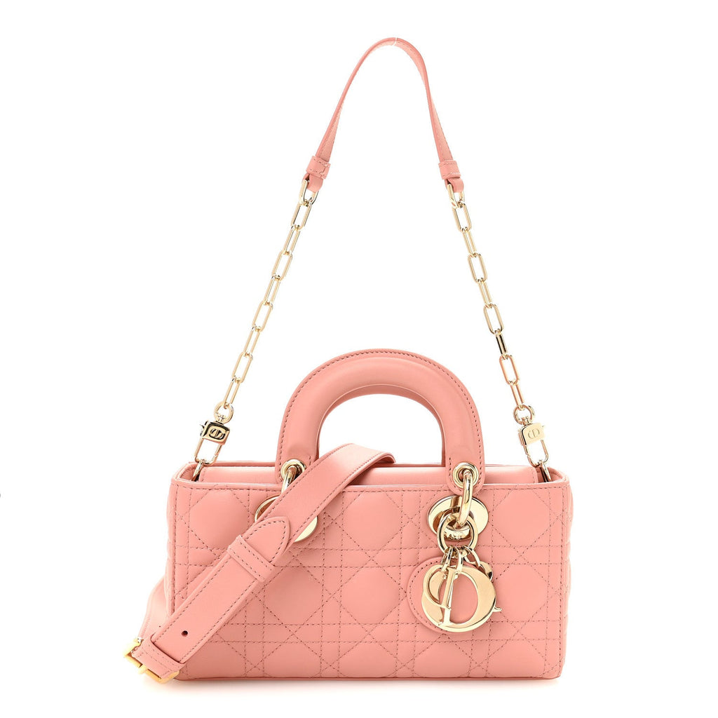 Lambskin Cannage Small Lady D-Joy Light Pink AT My store