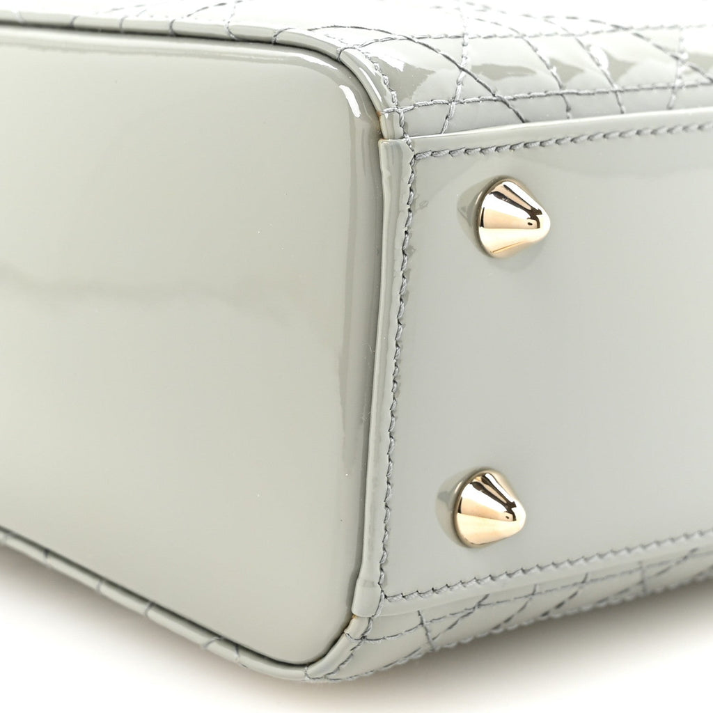 Patent Cannage Small Lady Dior Grey AT My store