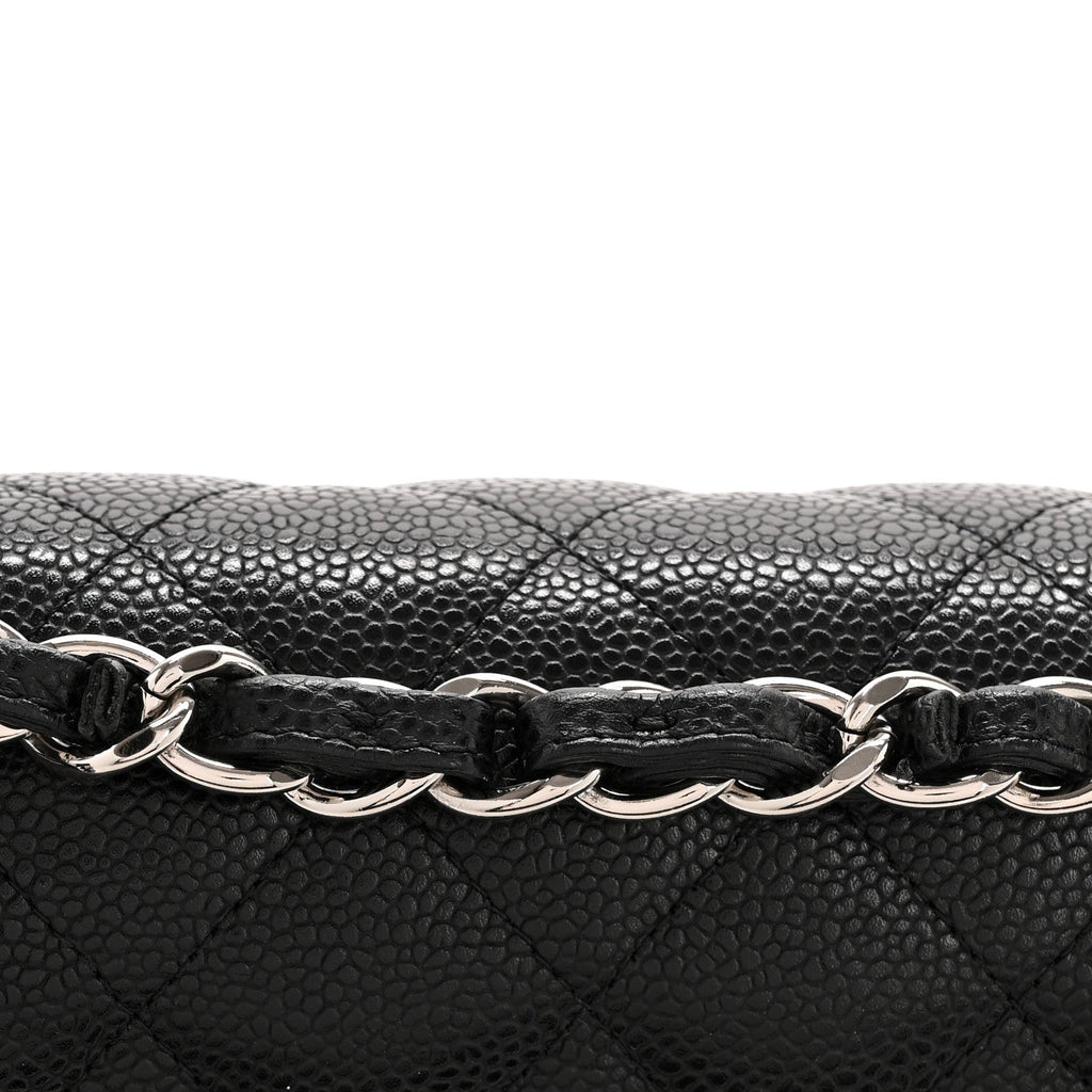 Caviar Quilted Jumbo Double Flap Black At My store