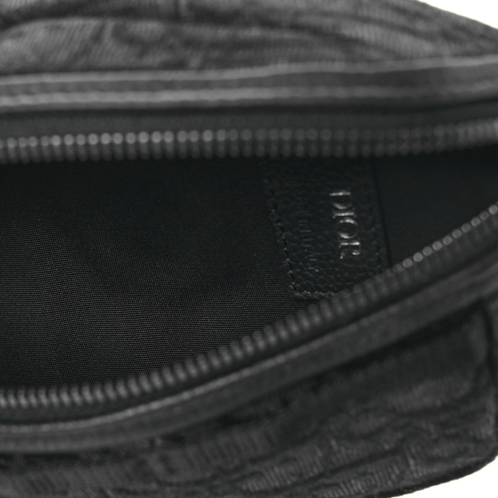 Grained Calfskin Oblique Scarab Sling Bag Black AT My store