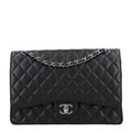 Caviar Quilted Maxi Double Flap Black At My store