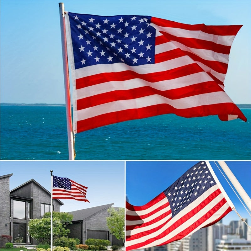 2026 New Production 1pc, American Flag, Bright Color And UV Fade Proof Polyester, Quadruple-Stitched Header And Double Stitched Edges, USA Flag With Brass Grommets For Outdoor Yard Garden Farmhouse Indoor Room Decor