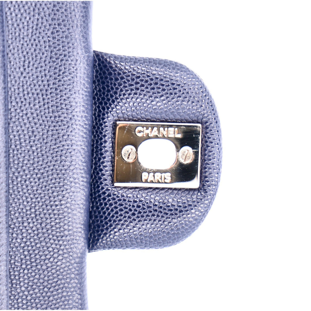Caviar Quilted Small Double Flap Navy At My store
